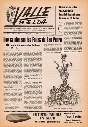 N&uacute;mero 0774 - 26 de junio de 1971