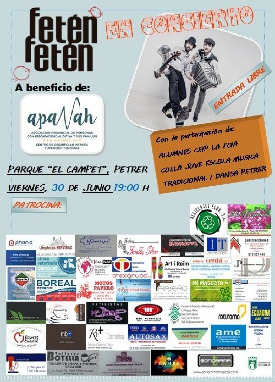 APANAH ofrecerá un concierto benéfico en el Campet APANAH ofrecerá un concierto benéfico en el Campet