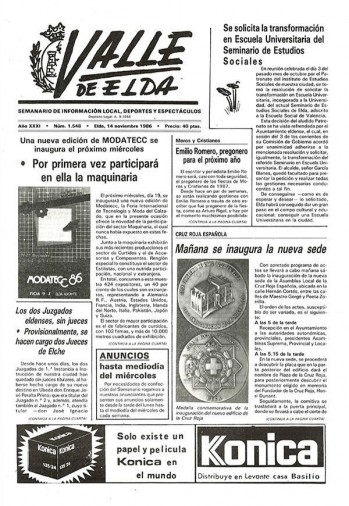 N&uacute;mero 1.548 - 14 de noviembre de 1986