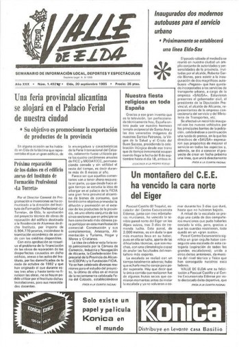 N&uacute;mero 1.492 - 20 de septiembre de 1985