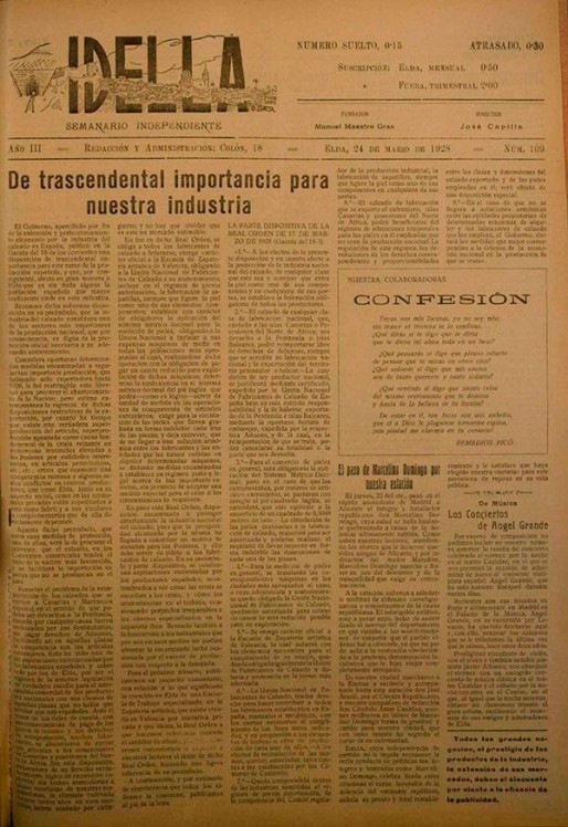 Idella n&ordm; 109<span>A&ntilde;o 1928</span>