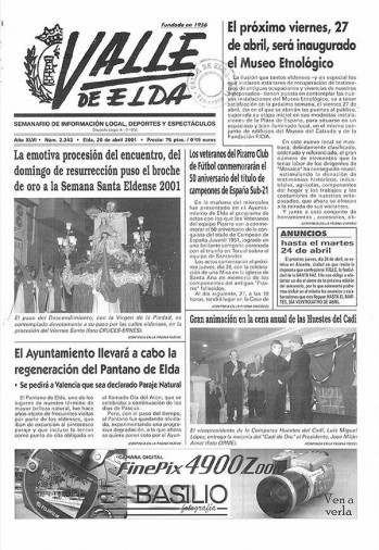 N&uacute;mero 2.243 - 20 de abril de 2001