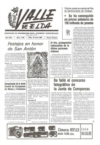 N&uacute;mero 1.461 - 18 de enero de 1985