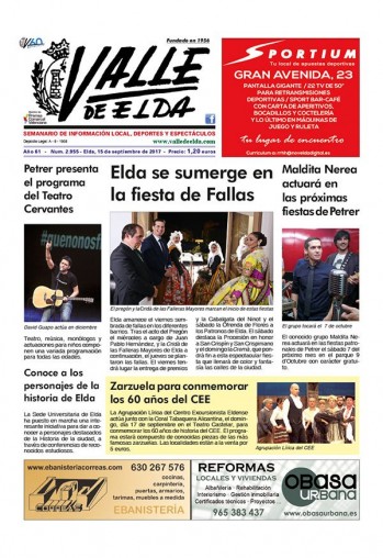 N&uacute;mero 2.955 - 15 de septiembre de 2017