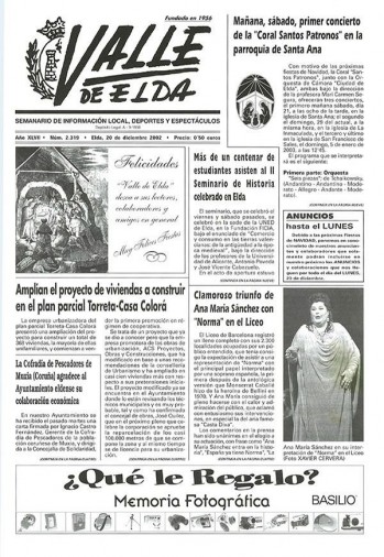 N&uacute;mero 2.319 - 20 de diciembre de 2002