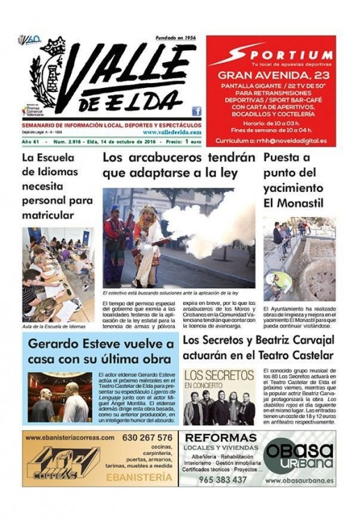 N&uacute;mero 2.916<span>14 de octubre de 2016</span>