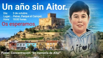 Concentraci&oacute;n en Petrer para pedir "Justicia" por el peque&ntilde;o Aitor
