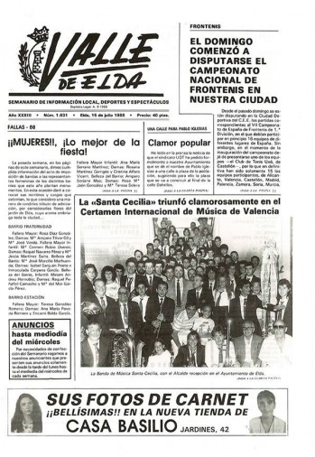 N&uacute;mero 1.631 - 15 de julio de 1988