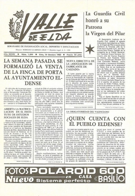 N&uacute;mero 1.399<span>14 de octubre de 1983</span>