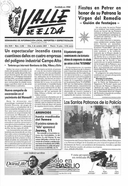 N&uacute;mero 2.262<span>5 de octubre de 2001</span>