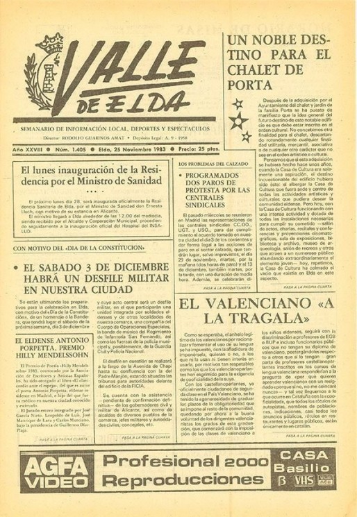 N&uacute;mero 1.405<span>25 de noviembre de 1983</span>