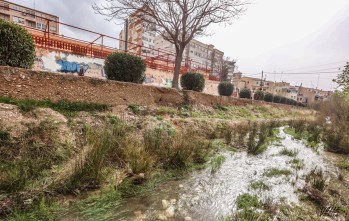 Petrer limpia el tercer tramo de la Rambla de Pu&ccedil;a