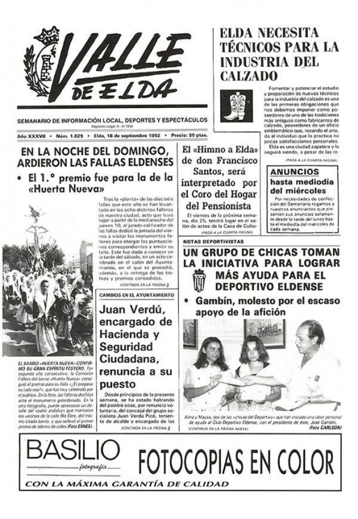 N&uacute;mero 1.829<span>18 de septiembre de 1992</span>