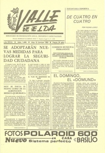 N&uacute;mero 1.400 - 21 de octubre de 1983