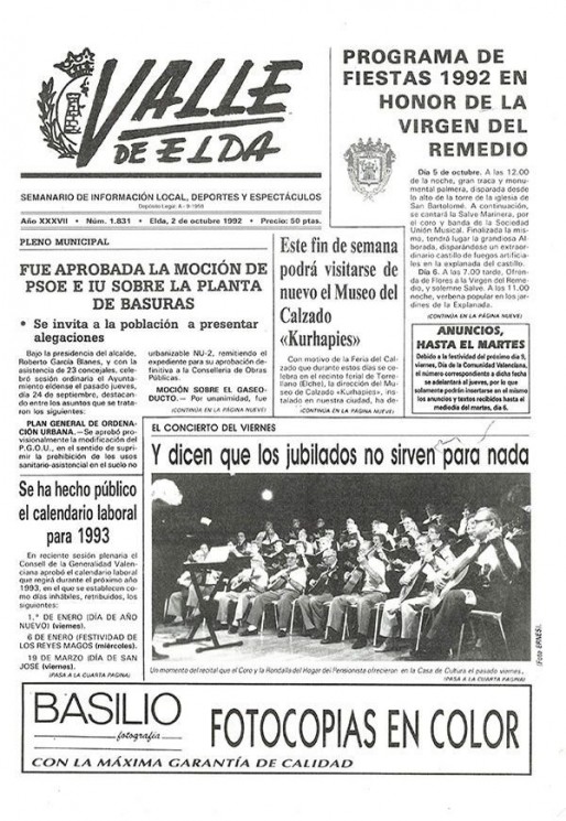 N&uacute;mero 1.831<span>2 de octubre de 1992</span>