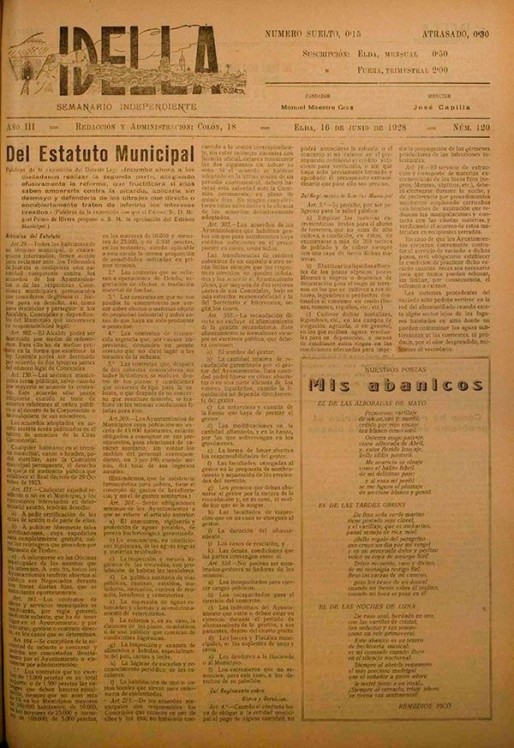 Idella n&ordm; 120<span>A&ntilde;o 1928</span>