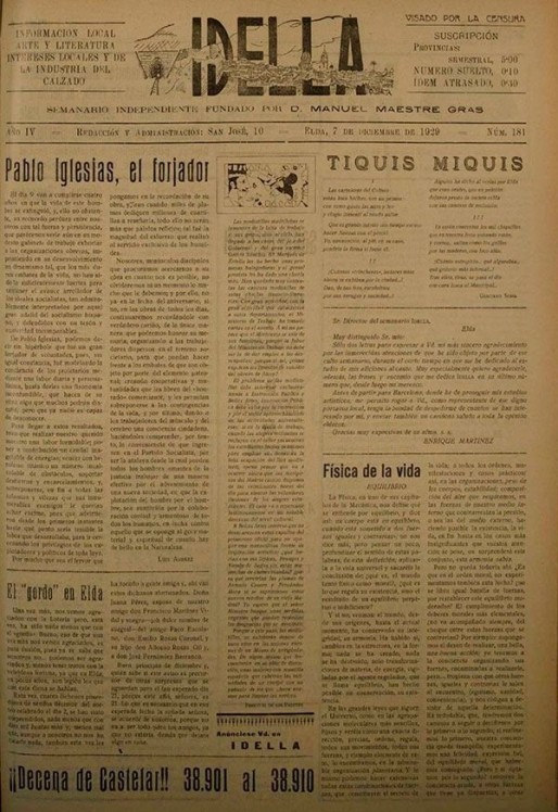 Idella n&ordm; 181<span>A&ntilde;o 1929</span>