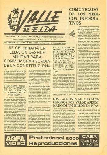 N&uacute;mero 1.404 - 18 de noviembre de 1983