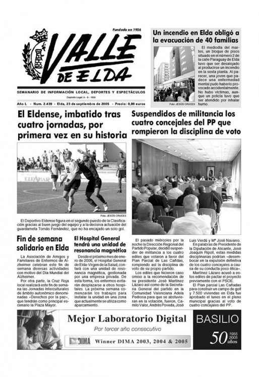 N&uacute;mero 2.439<span>23 de septiembre de 2005</span>