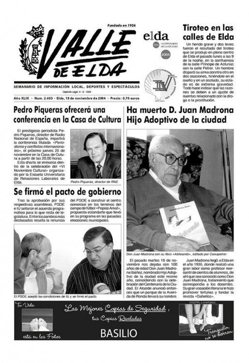N&uacute;mero 2.403<span>19 de noviembre de 2004</span>