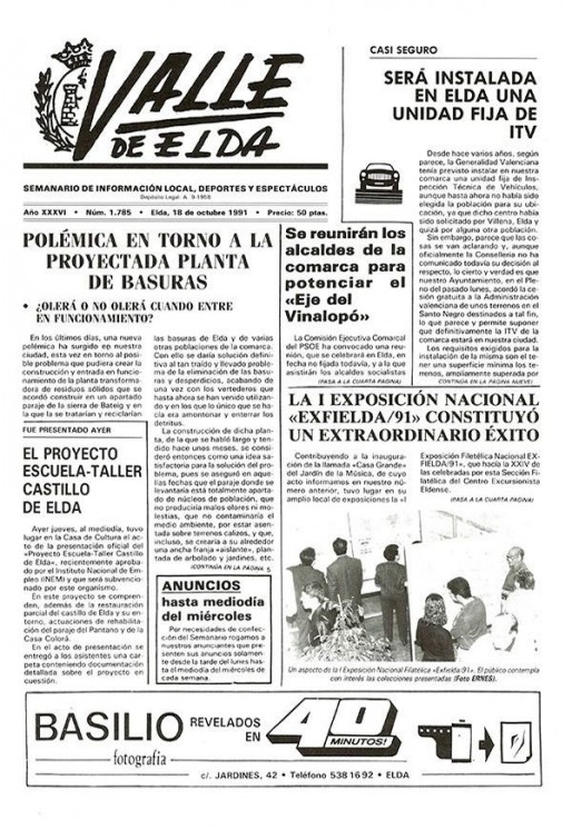 N&uacute;mero 1.785<span>18 de octubre de 1991</span>