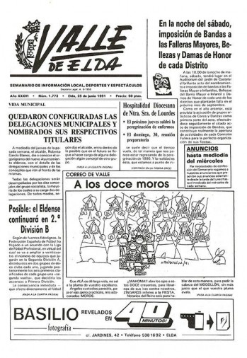 N&uacute;mero 1.773 - 28 de junio de 1991