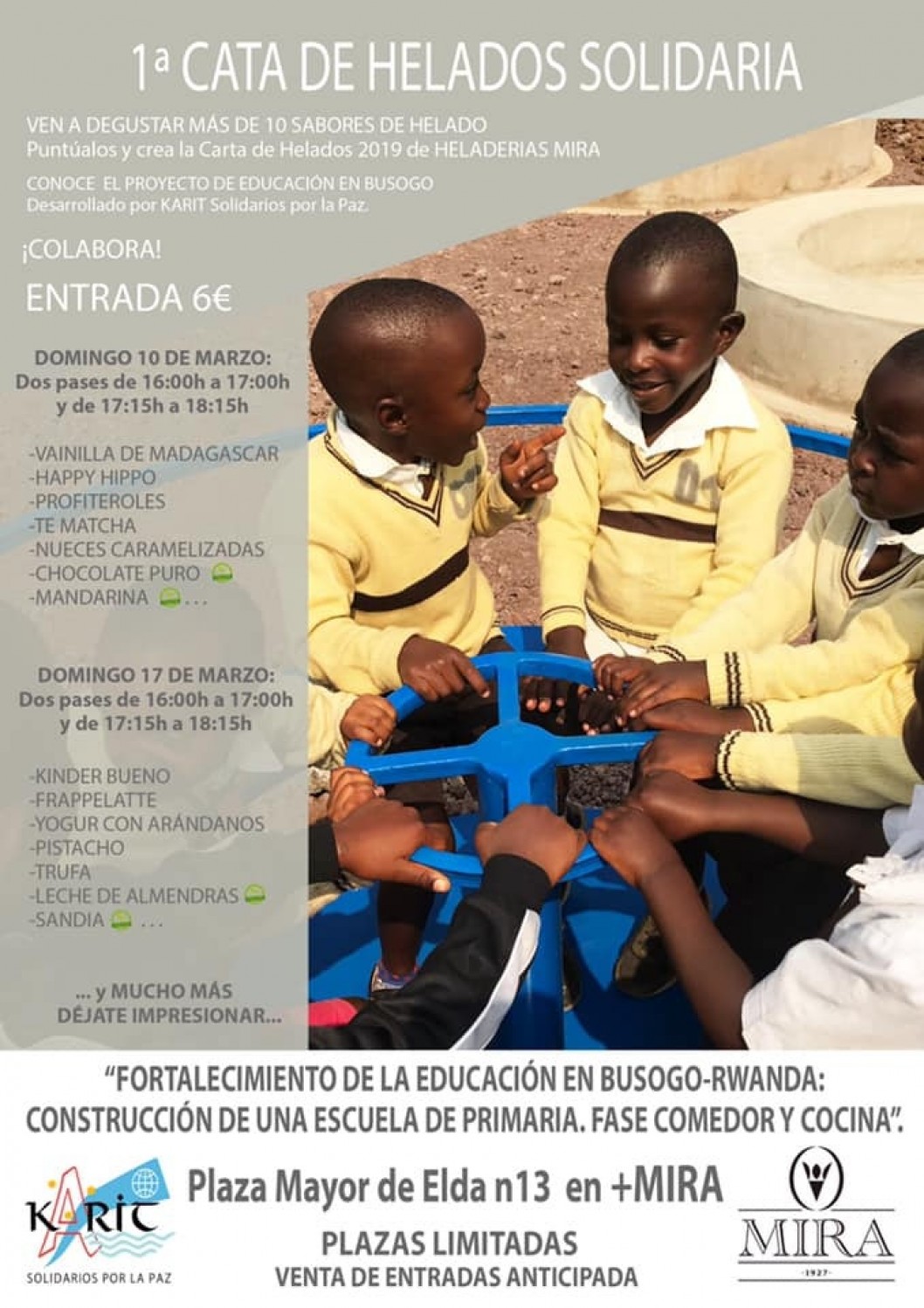 Primera cata de helados solidaria en la Heladería Mira para un proyecto de Karit Primera cata de helados solidaria en la Heladería Mira para un proyecto de Karit