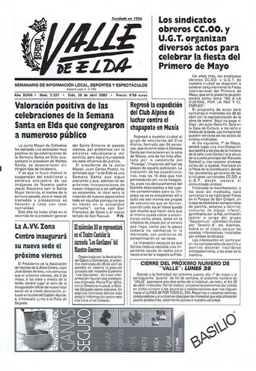 N&uacute;mero 2.337<span>25 de abril de 2003</span>