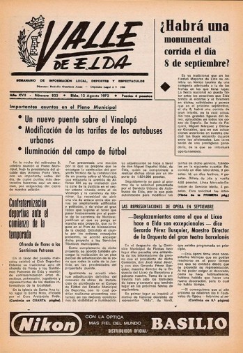 N&uacute;mero 0833 - 12 de agosto de 1972