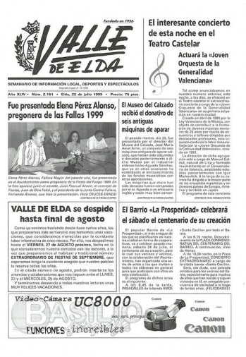 N&uacute;mero 2.161 - 22 de julio de 1999