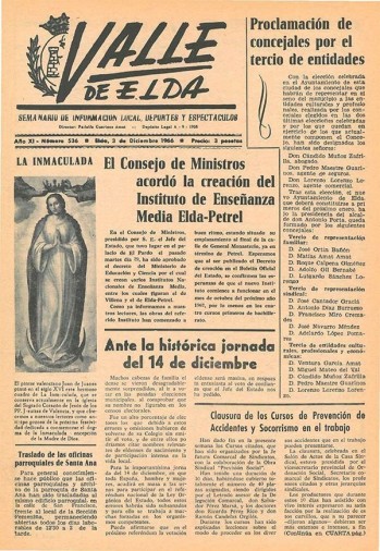 N&uacute;mero 0536 - 3 de diciembre de 1966