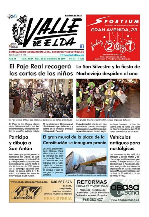 N&uacute;mero 2.927<span>30 de diciembre de 2016</span>