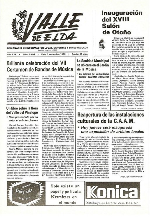 N&uacute;mero 1.498<span>1 de noviembre de 1985</span>