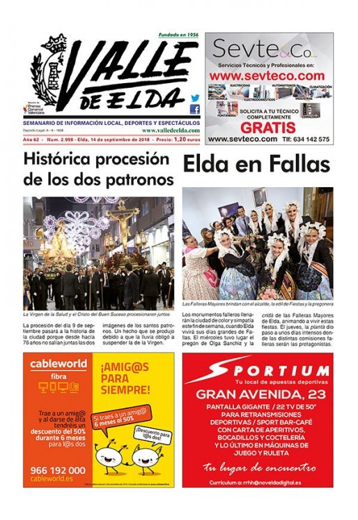 N&uacute;mero 2.998<span>14 de septiembre de 2018</span>