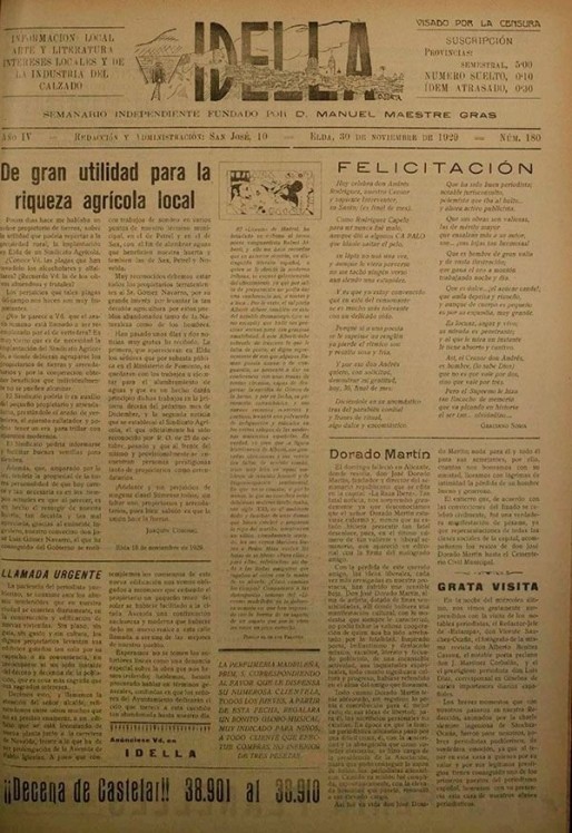 Idella n&ordm; 180<span>A&ntilde;o 1929</span>