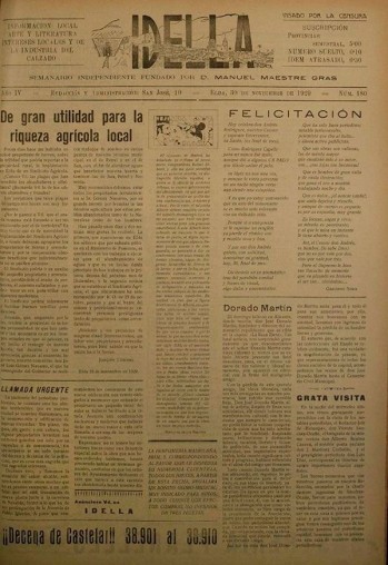 Idella n&ordm; 180 - A&ntilde;o 1929