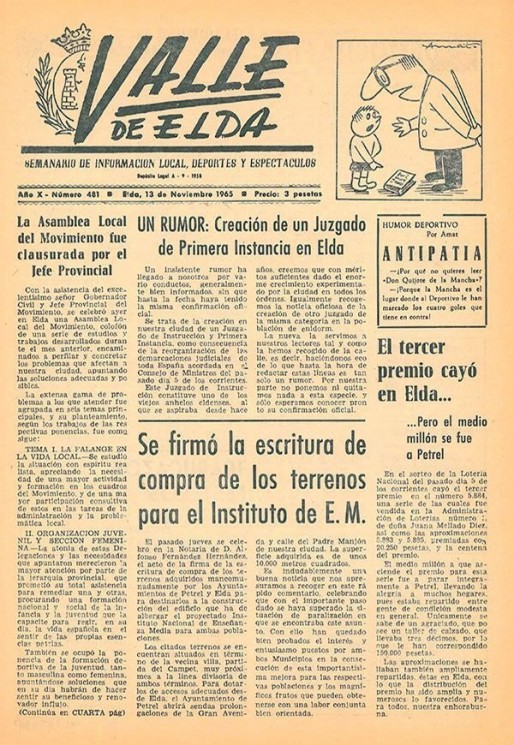 N&uacute;mero 0481<span>13 de noviembre de 1965</span>