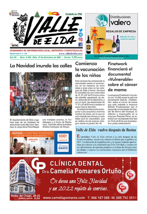 N&uacute;mero 3.100<span>17 de diciembre de 2021</span>