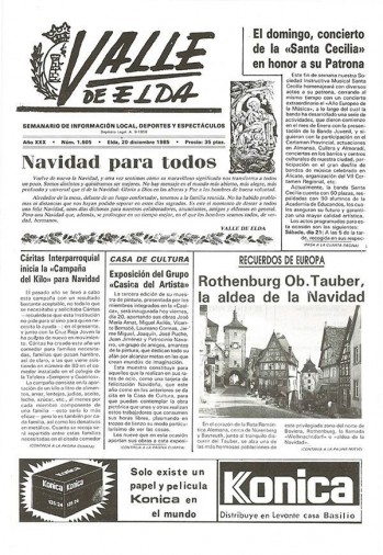 N&uacute;mero 1.505 - 20 de diciembre de 1985
