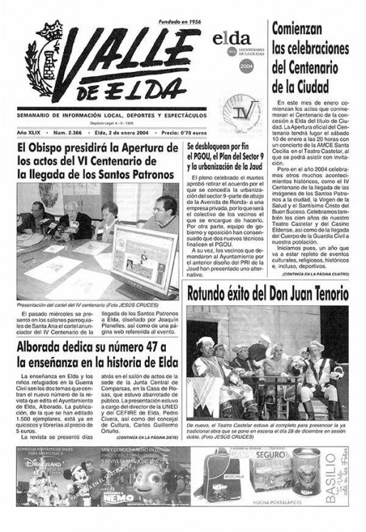 N&uacute;mero 2.366<span>2 de enero de 2004</span>