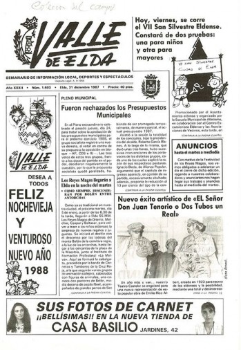 N&uacute;mero 1.603 - 31 de diciembre de 1987