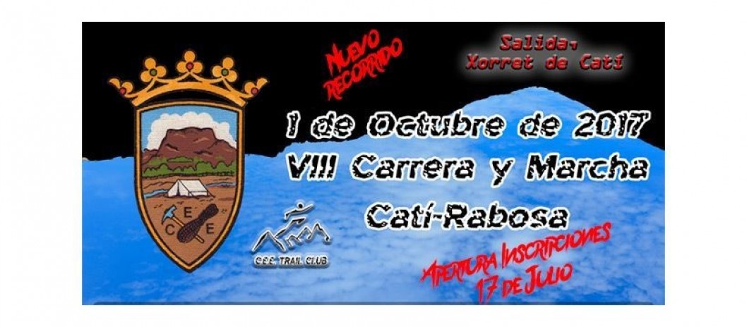 El CEE Trail Club organiza la 8ª Carrera y Marcha Catí-Rabosa El CEE Trail Club organiza la 8ª Carrera y Marcha Catí-Rabosa