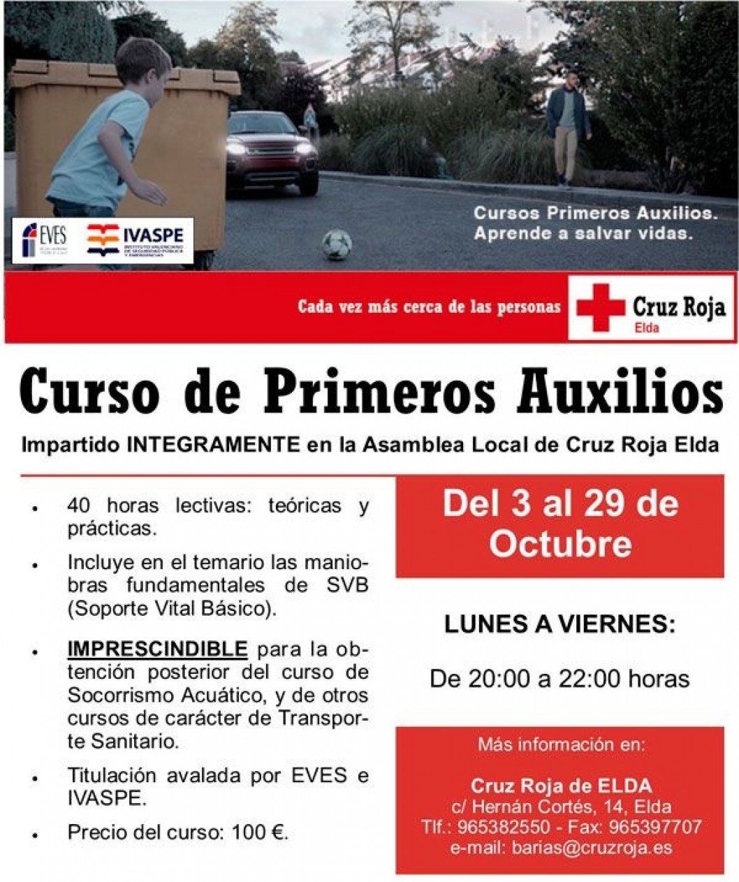 Cruz Roja ofrece un nuevo curso de primeros auxilios Cruz Roja ofrece un nuevo curso de primeros auxilios