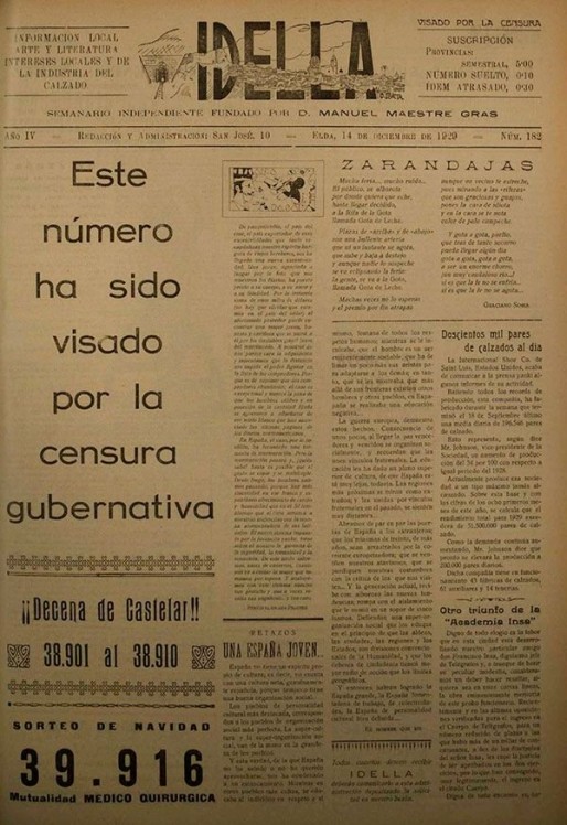 Idella n&ordm; 182<span>A&ntilde;o 1929</span>