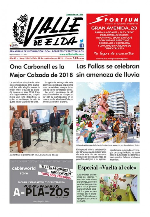 N&uacute;mero 3.042<span>27 de septiembre de 2019</span>