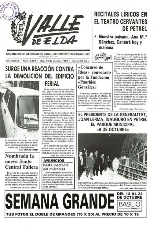 N&uacute;mero 1.929<span>14 de octubre de 1994</span>