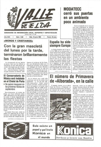 N&uacute;mero 1.482 - 14 de junio de 1985