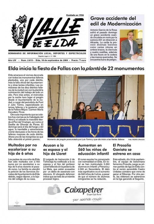 N&uacute;mero 2.613<span>18 de septiembre de 2009</span>