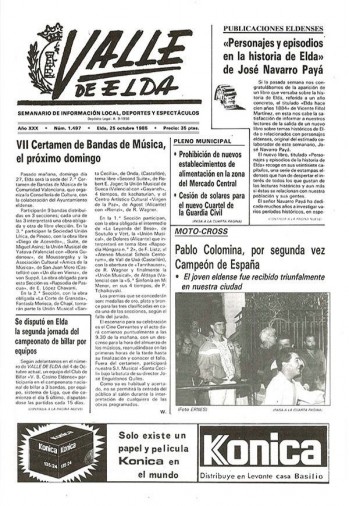 N&uacute;mero 1.497 - 25 de octubre de 1985