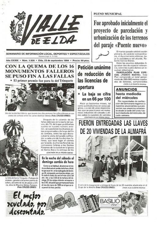N&uacute;mero 1.926<span>23 de septiembre de 1994</span>